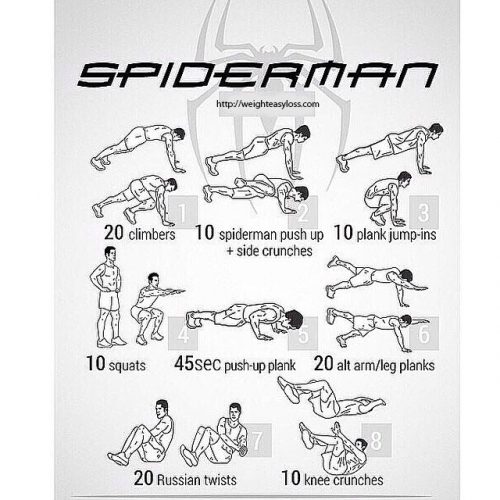 exercise spiderman