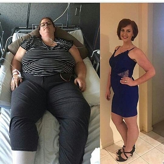 Sexy lady before and after