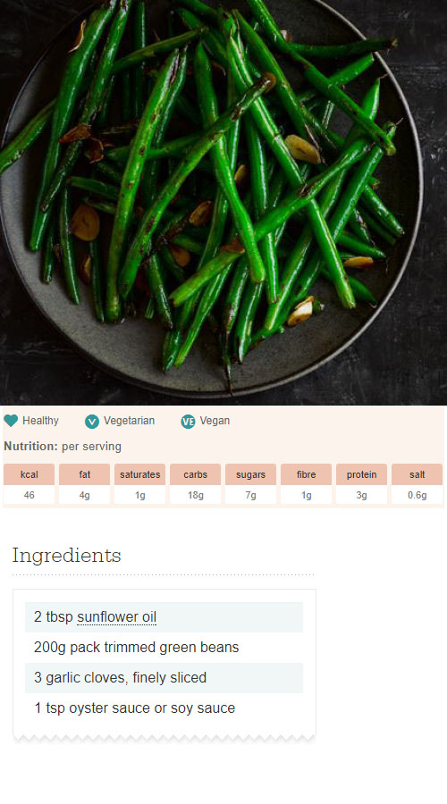 Stir-fried garlic green beans