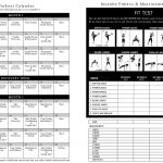 Workout calendar