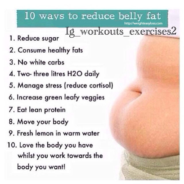 10 Ways to reduce belly fat