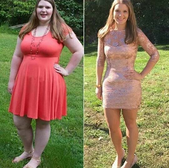 This girl lose weight 25 kg in a year and a half