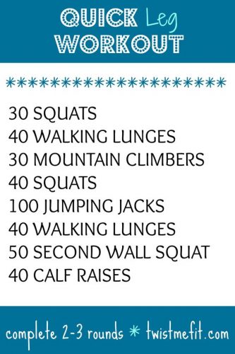 Quick Leg Workout