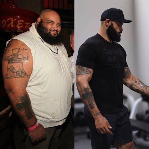 a strong man lost weight