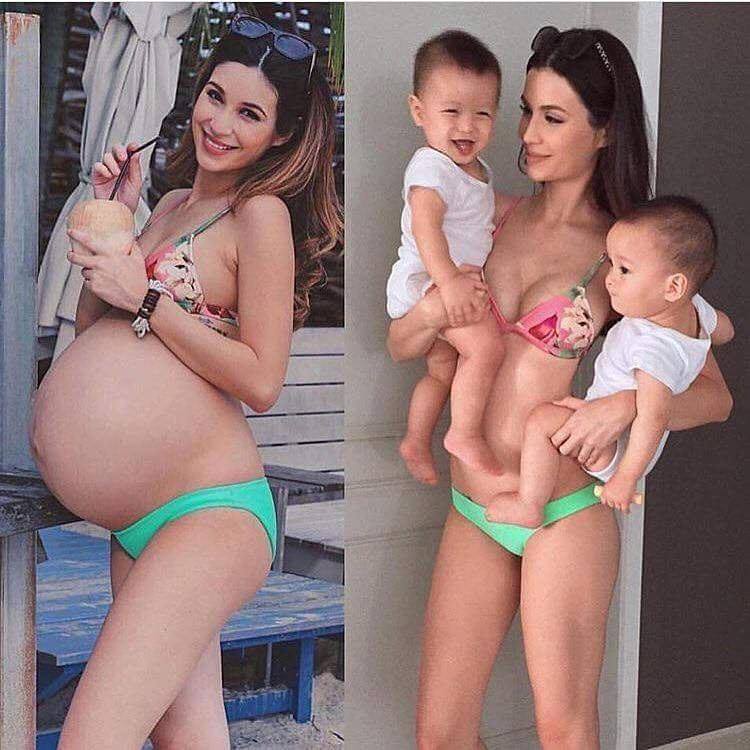 before and after pregnancy