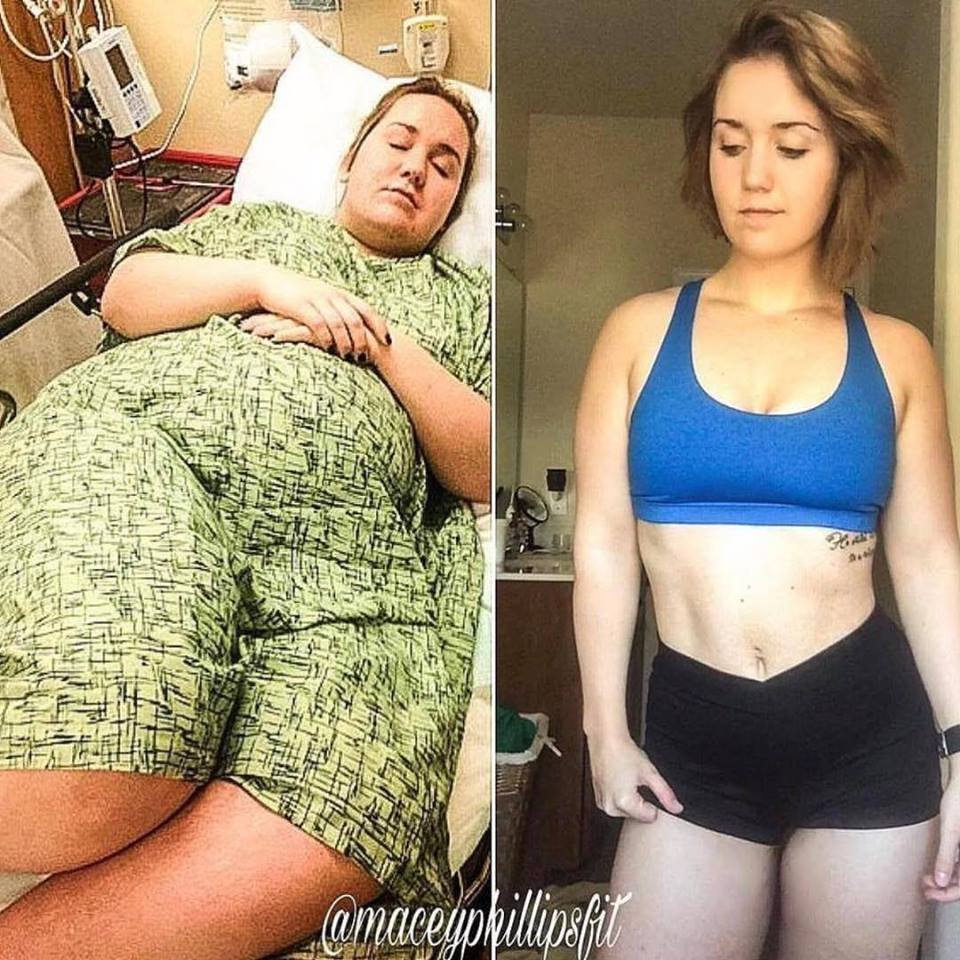 beautiful girl changed her body and lost weight, motivated by her successes and begin to train and eat right now
