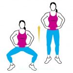 Squat with a jump upwards