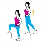 Step up with a raised leg