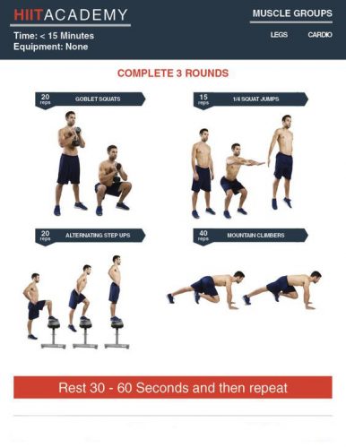 Muscle groups & Legs & Cardio