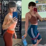 In both pictures, I weigh 63.5 kilograms