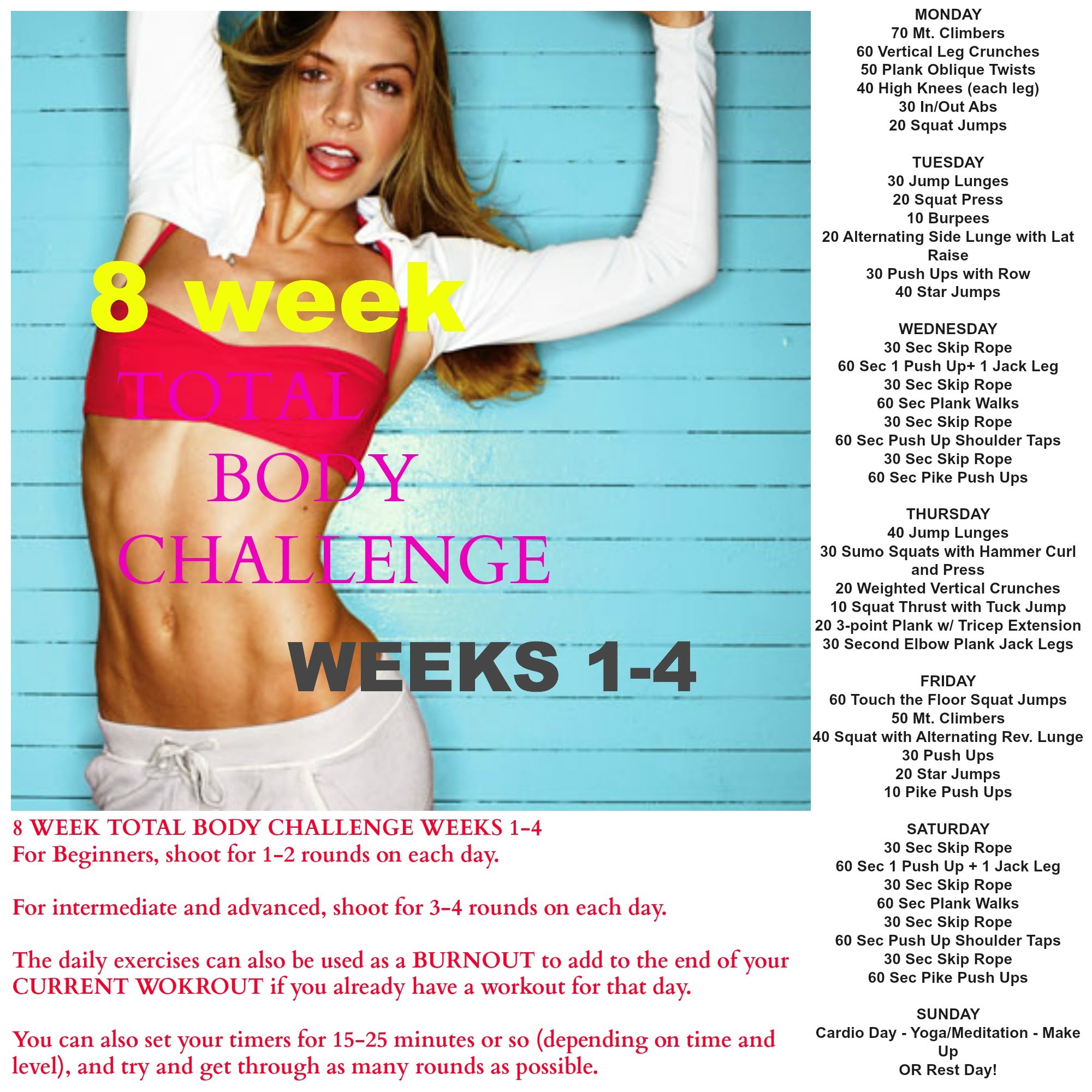 TOTAL BODY 8 WEEK CHALLENGE - WEEKS 1-4