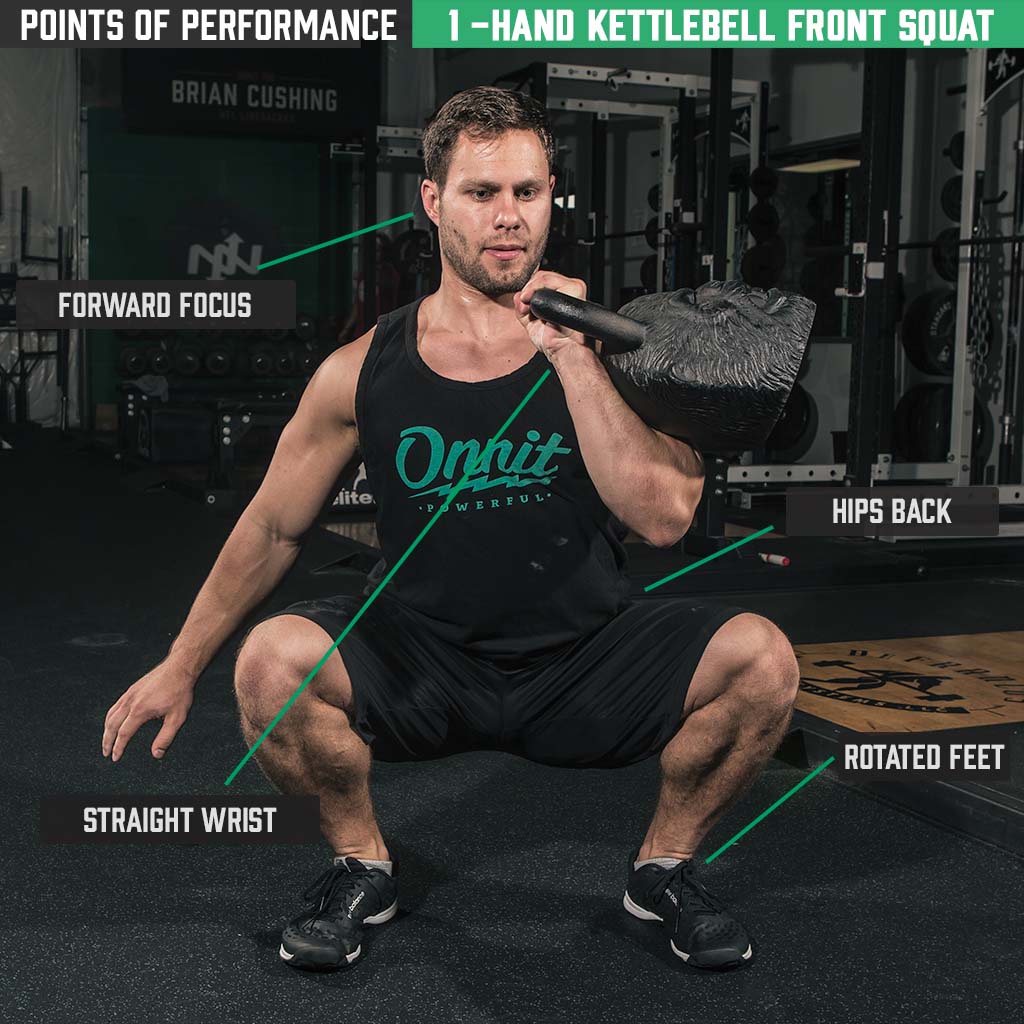 Squats with kettlebell