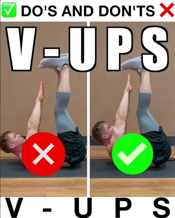 🚨Ab V-Ups Proper Form