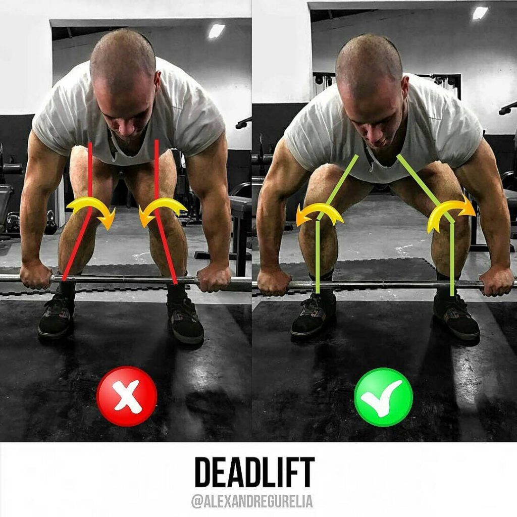 correct kneeling when doing deadlift