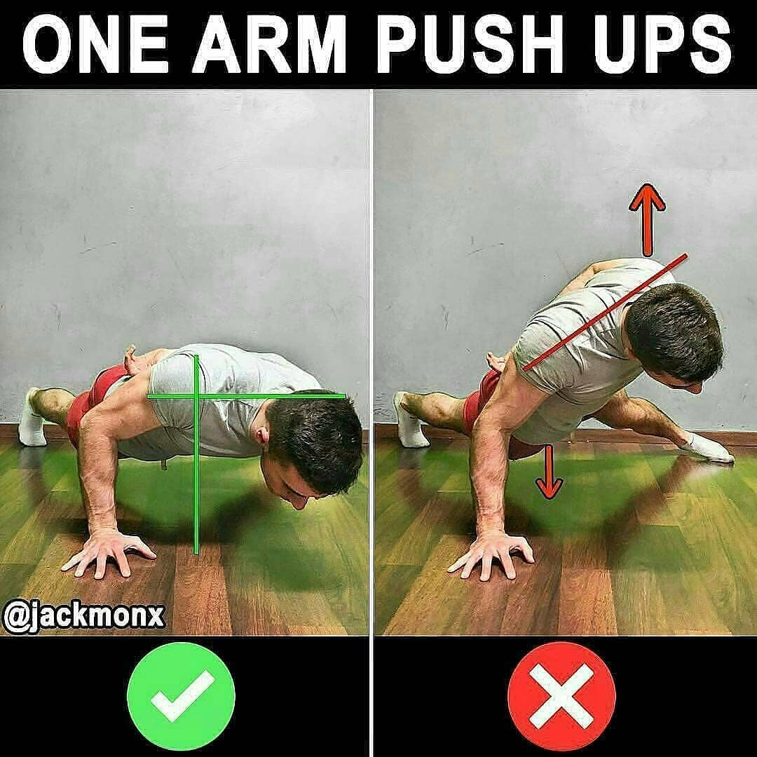 One arm push ups