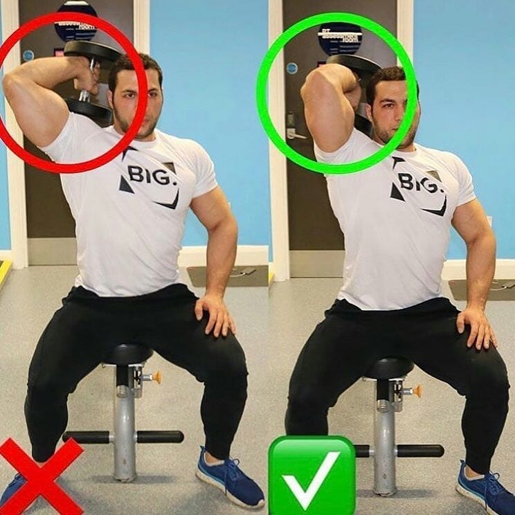 correctnes triceps exercise