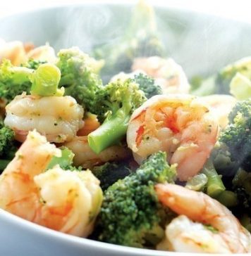 Shrimp with vegetables