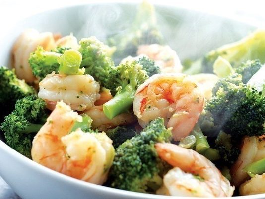 Shrimp with vegetables
