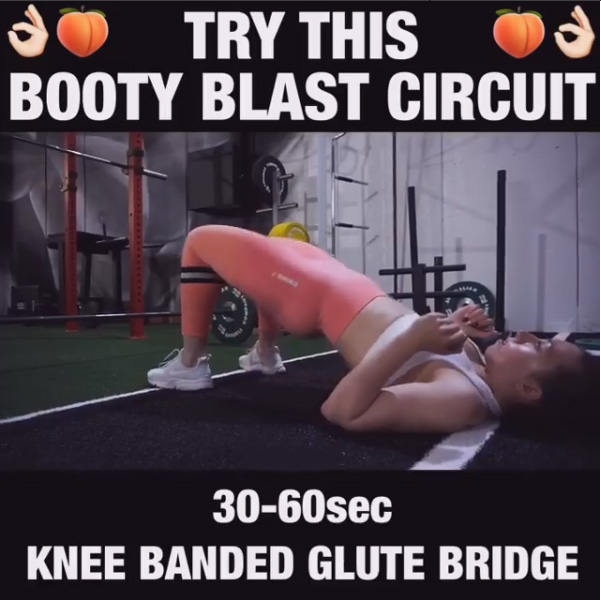 HOW TO KNEE BANDED GLUTE BRIDGE