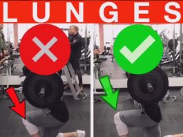 Stationary Lunges Proper Form with Barbell
