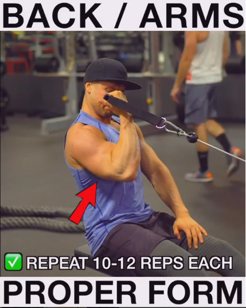 Perform Single Arm Cable Curl to Face