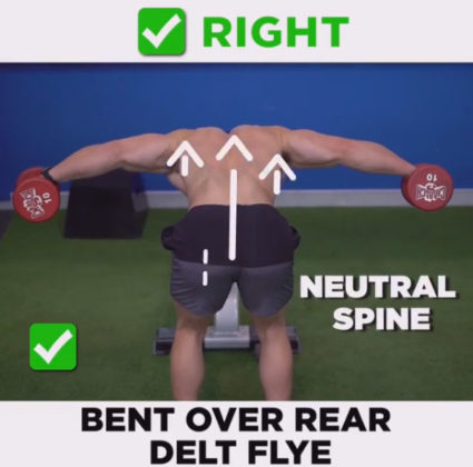 How To Do Bent Over Rear Delt Flye Wrong Vs. Right