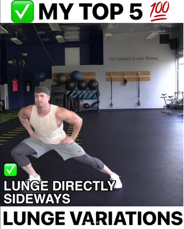  Lateral Lunges