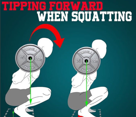 tipping forward during your squat?