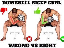 DUMBBELL CURL WRONG VS RIGHT