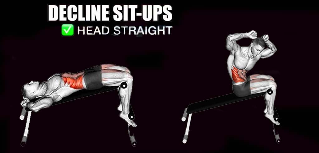 how to do right decline sit-ups 