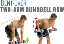 bent over two-arm dumbbell