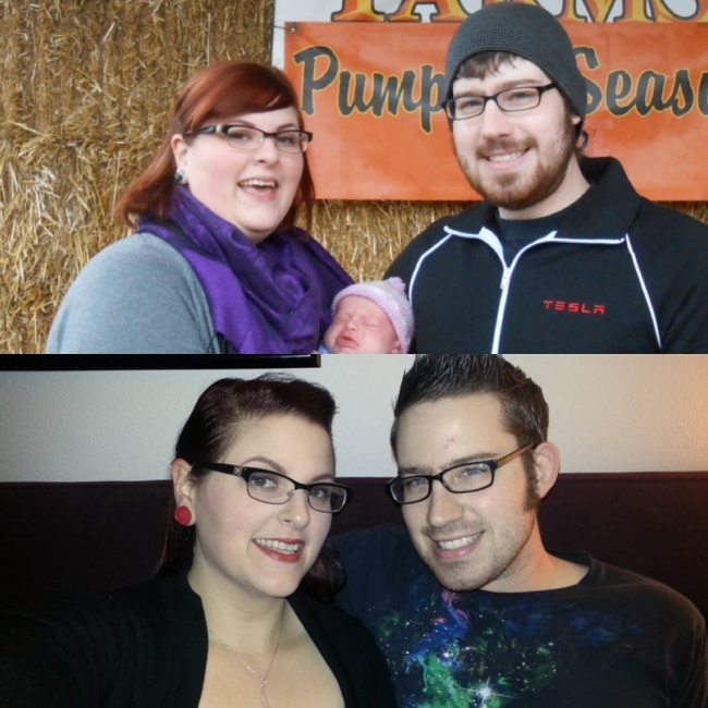 This couple decided to become fit after their baby was born. The wife lost 55 lb, and her husband lost 30 lb.