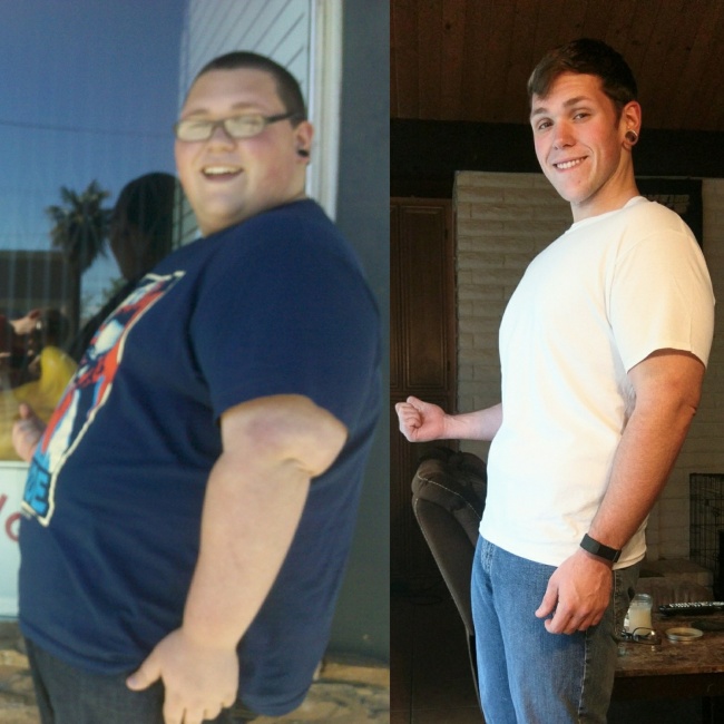 This guy set a goal of losing 262 lb. It seems he overcame his own expectations.
