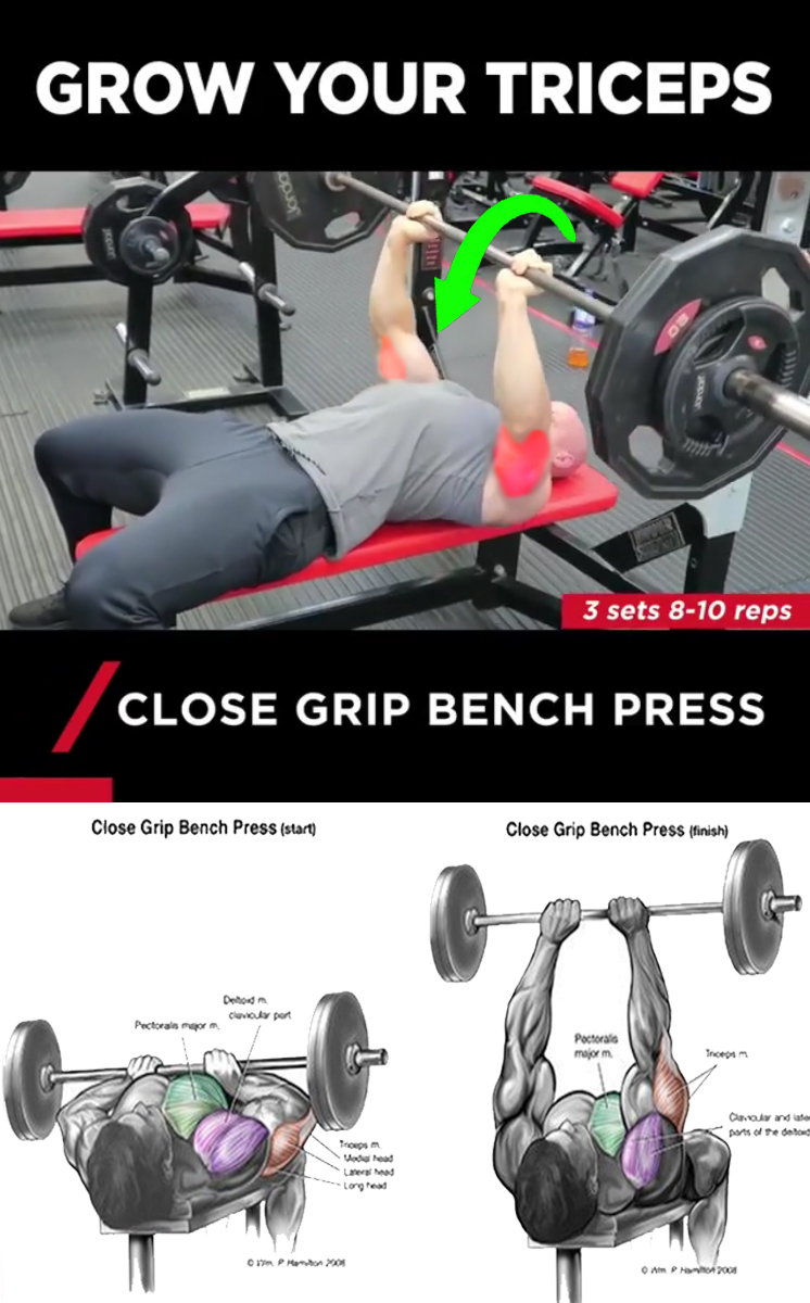 Close Grip Barbell Bench Press