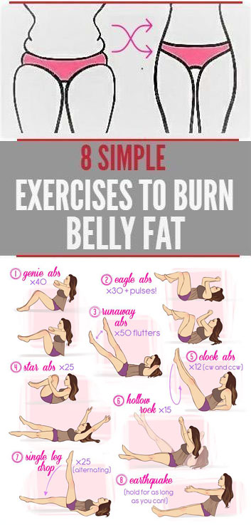 8 Simple Exercises to Burn Belly Fat