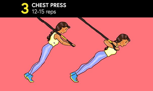 TRX loops Workout - Chest Press