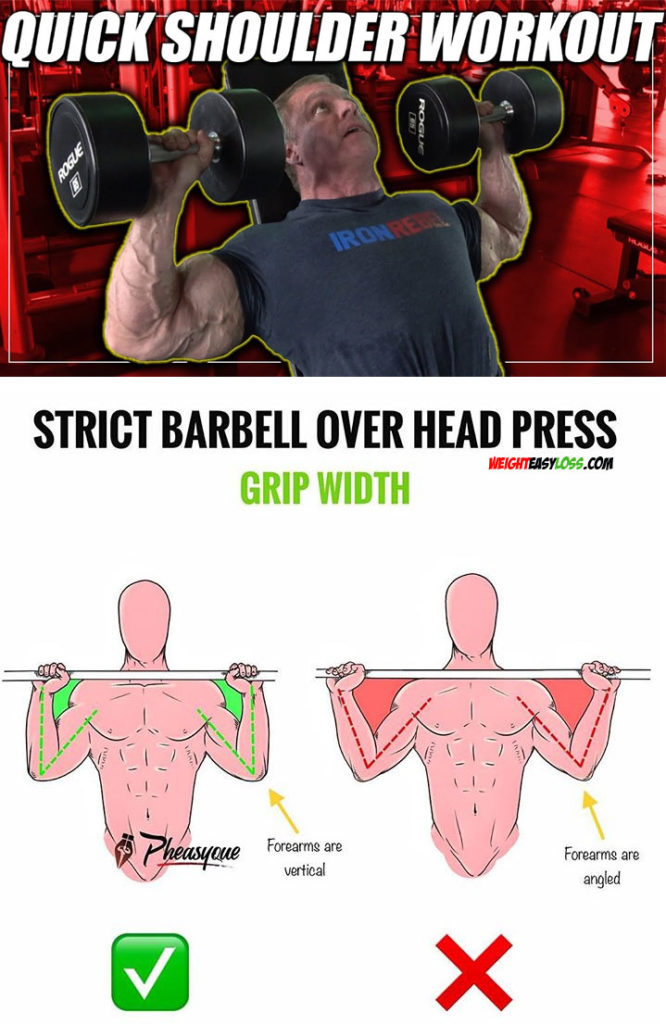 STRICT BARBELL OVERHEAD PRESS GRIP WIDTH