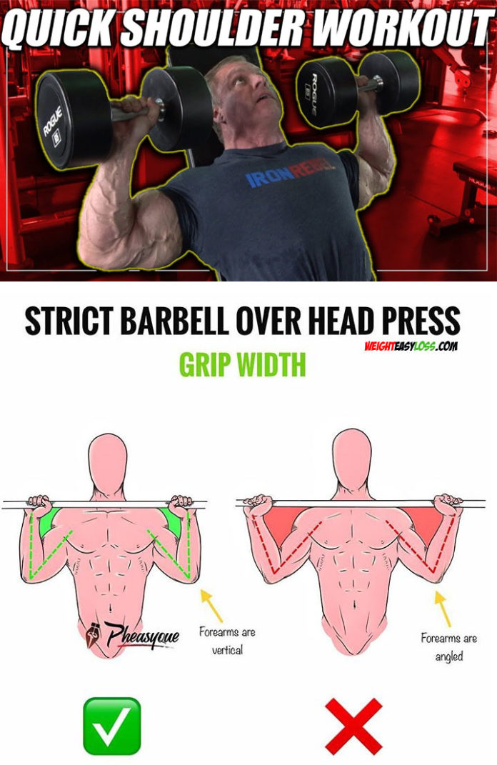 STRICT BARBELL OVERHEAD PRESS GRIP WIDTH