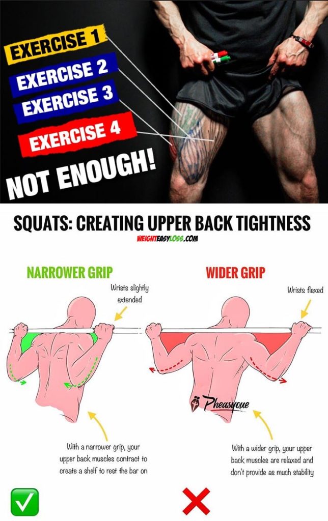 CREATING UPPER BACK TIGHTNESS WHEN SQUATTING