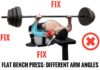 BENCH PRESS: DIFFERENT ARM ANGLES