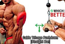 cable triceps pushdowns straight bar