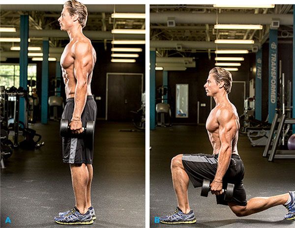 Lunges with dumbbell