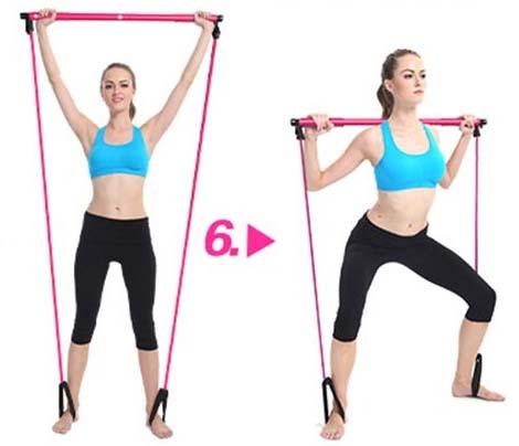 Elastic Rope -Squat exercises