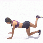 Single leg back swings on all fours