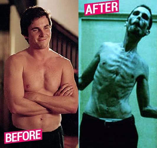 Weight loss stories of celebrity Christian Bale